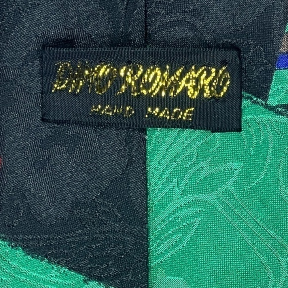Handmade Dino Romaro Christmas tie featuring Santa golfing reindeer holiday - Picture 3 of 3
